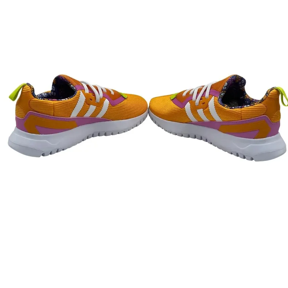Adidas x Kevin Lyons Originals Flex J Monster Shoes Orange Pink Kids Girls 3